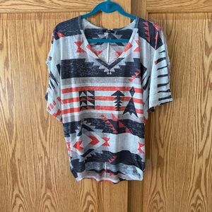 Tribal Print Short Sleeve Tee